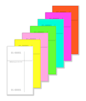 Kellnerblock 7,5 x 14 cm 1 x 100 Blatt mit Blatt- und Seriennummerierung farblich sortiert