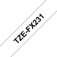 TZEFX231 12MM BLACK ON WHITE FLEXIBLE ID - MOQ 25 Címke szalagok