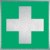 Rettungszeichen-Schild - Erste Hilfe, Grün, 15 x 15 cm, Kunststoff, Gebürstet