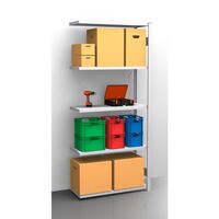 Standard boltless shelving unit, zinc plated