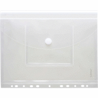 Dokumentenmappe PP A4 20mm Falte, Abheftrand, CD-Tasche Klettverschluss transparent farblos matt