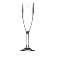 BBP Champagne Flutes in Clear Polycarbonate Glasswasher Safe 200 ml - Pack of 12