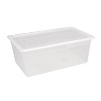 Vogue 1/1 Gastronorm Container with Lid Made of Polypropylene 200mm 25.6Ltr