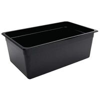 Vogue 1/1 Gastronorm Container Made of Polycarbonate in Black - 25.6L