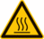 Sicherheitskennzeichnung - Warnung vor heißer Oberfläche, Gelb/Schwarz, Folie