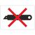 Versandaufkleber - Cuttermesser verboten - 105 x 74 mm, 1.000 Warnetiketten, Papier weiß