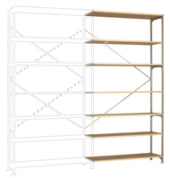 Großfach-Steckregal Anbauregal mit 7 Holzverbundböden, HxBxT = 3000 x 1500 x 600 mm | RMK2643