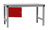Gehäuse-Unterbau MultiPlan Stationär, Nutzhöhe 300 mm mit 1 Tür rechts angeschlagen. Für Tischtiefe 700 mm, in Rubinrot RAL 3003 | LMK1027.3003