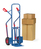 fetra® Paketkarre, 300 kg Tragkraft, Schaufel 250/500 x 320/250, Höhe 1300 mm, Lufträder, Gleitkufen