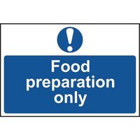 Food preparation only sign