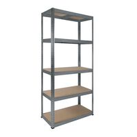 RB BOSS Galvanised botless shelving with MDF shelves - 250kg per shelf