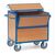 Fetra wooden sided container trucks - platform L x W - 1000 x 700mm, with lid