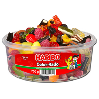 Haribo Color-Rado Fruchtgummi Lakritz 750g Dose