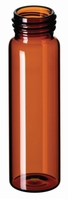 40 mL Gewindeflasche N 24 Außendurchmesser: 27,5 mm Außenhöhe: 95 mm braun flacher Boden