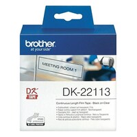 Filmszalag BROTHER DK-22113 62mm x 15,24m átlátszó alapon fekete
