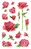 Blumenaufkleber, 85 x 160 mm, Kleinpackung, 42 Sticker / 3 Bögen