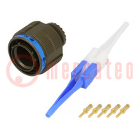 Connector: military; plug; male; PIN: 4; size 13; aluminium alloy