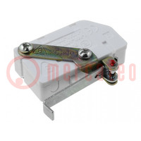 Limit switch; lever with end bended out by 90°; SPDT; 16A; IP40