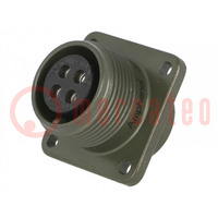 Connector: circular; socket; PIN: 4; female; soldering; MS/DS; 13A