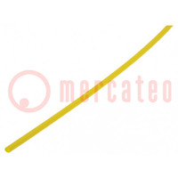 Rurka termokurczliwa; bez kleju; 2: 1; 1,6mm; L: 1m; żółty