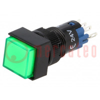 Switch: push-button; Pos: 2; SPDT; 0.5A/250VAC; 1A/24VDC; ON-(ON)