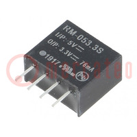Converter: DC/DC; 0.25W; Uin: 4.5÷5.5V; Uout: 3.3VDC; Iout: 75mA