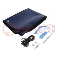 Portable service kit; ESD; L: 0.6m; W: 0.6m; blue (dark)