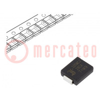 Diode: TVS; 3kW; 31,1÷34,5V; 66A; bidirectionnelle; ±5%; SMC