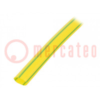 Rurka termokurczliwa; bez kleju; 2: 1; 9,5mm; L: 1m; żółto-zielony