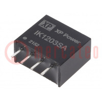 Converter: DC/DC; 250mW; Uin: 12V; Uout: 3.3VDC; Iout: 75.7mA; SIP