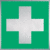 Rettungszeichen-Schild - Erste Hilfe, Grün, 20 x 20 cm, Kunststoff, Gebürstet