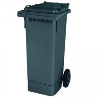 Kunststoff Müll-Großtonne in Grau, Füllmenge 80 Liter, -gewicht 50 kg | EA1701