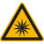 Warnung vor optischer Strahlung Warnschild auf Bogen,Folienetik, gestanzt,2,50cm DIN EN ISO 7010 W027 ASR A1.3 W027