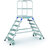 Podesttreppe, fahrbar, beidseitig begehbar, Podesthöhe 1,44 m, 49 kg, Plattform 60 x 80 cm
