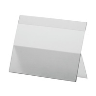 Tischaufsteller / Menükartenhalter / Aufsteller aus Hartfolie | 0,4 mm ontspiegeld DIN A7 dwarsformaat