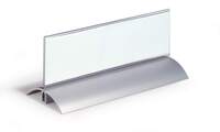 DURABLE Tischnamensschild DESK PRESENTER DE LUXE, Einsteckschilder 61 x 210 mm, transparent