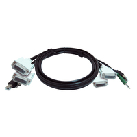 Black Box SKVMCBL-2DVI-10TAA toetsenbord-video-muis (kvm) kabel Zwart, Wit 3,04 m