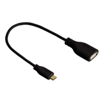 Hama 0.15m USB2.0-A/micro USB2.0-B USB-kabel 0,15 m Micro-USB B USB A Zwart