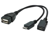 Gembird A-OTG-AFBM-04 USB kábel 0,15 M Micro-USB B USB A Fekete