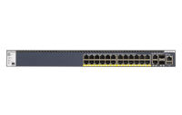 NETGEAR M4300-28G-PoE+ Géré L3 Gigabit Ethernet (10/100/1000) Connexion Ethernet, supportant l'alimentation via ce port (PoE) 1U Noir