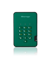 iStorage diskAshur2 256-bit 3TB USB 3.1 secure encrypted hard drive - Green IS-DA2-256-3000-GN
