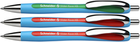 Schneider AG Slider Rave Green, Red Clip-on retractable ballpoint pen Extra Bold 3 pc(s)
