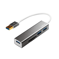 LogiLink UA0306 dokkoló állomás és port replikátor USB 3.2 Gen 1 (3.1 Gen 1) Type-A Ezüst, Fehér
