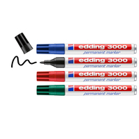 Edding 3000 marcatore permanente Tipo di punta Nero, Blu, Verde, Rosso 4 pz