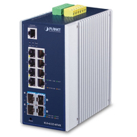 PLANET IGS-6325-8T4X hálózati kapcsoló Vezérelt L3 Gigabit Ethernet (10/100/1000) Kék, Szürke