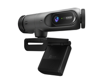 j5create JVU300 2K AI-Powered Webcam with Wireless Microphone and Auto-Focus, Black