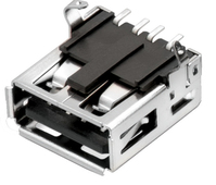 Würth Elektronik WR-COM Drahtverbinder USB 2.0 Type A Horizontal Schwarz, Nickel