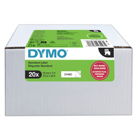 DYMO D1 oryginalne etykiety | Czarny nadruk na białym tle | 12 mm x 7 m | Etykiety samoprzylepne do drukarek etykiet LabelManager | 20 sztuk