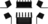 Goobay 70433 organizador de cables Escritorio Soporte para cables Negro 2 pieza(s)