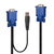 Lindy 32186 cable para video, teclado y ratón (kvm) Negro, Azul 2 m